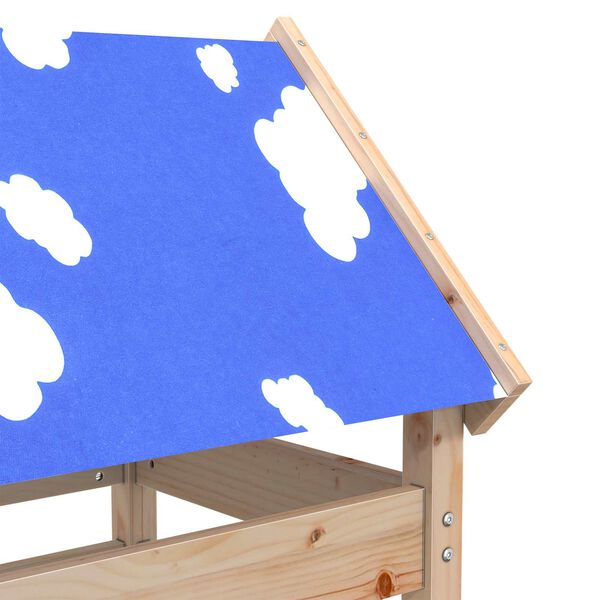 vidaXL Žaidimų bok&scaron;tas Ruda 85 x 52,5 x 239 cm Kietos pu&scaron;ies mediena