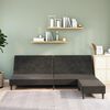 vidaXL Dvivietė sofa-lova su pakoja, tamsiai pilkos spalvos, aksomas
