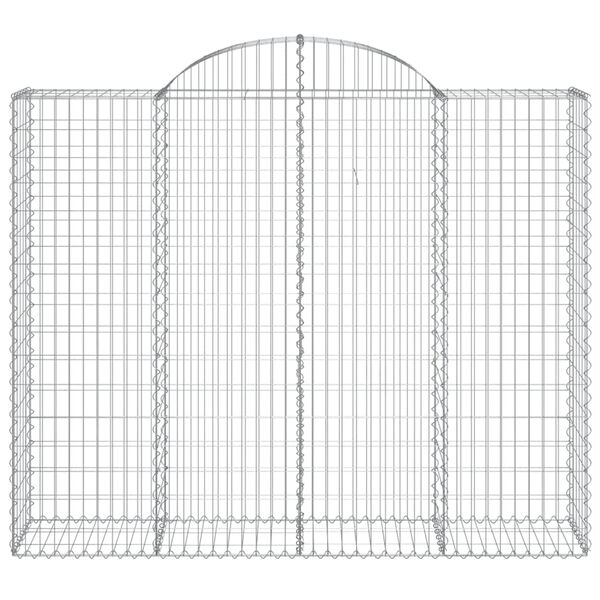 vidaXL Išlenkti gabiono krepšiai, 14vnt., 200x50x160/180cm, geležis