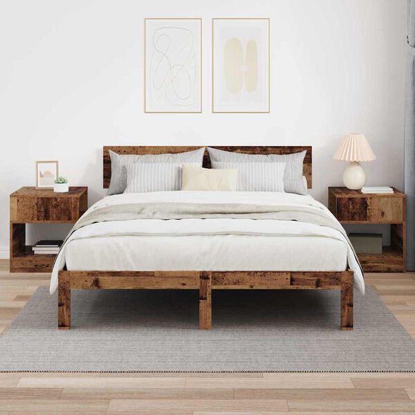 vidaXL Žurnalinis staliukas 2 pcs Senas medis 40,5 x 40 x 45 cm