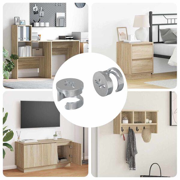 vidaXL Cam užrakto veržlės 2 pcs Sidabro 12 x 10 mm Plienas