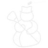 vidaXL Kalėdiniai žibintai Snowman Silhouette 2 vnt 35LED šiltai balta