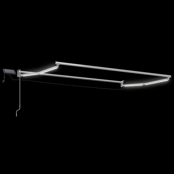 vidaXL Rankinė i&scaron;traukiama markizė su LED Geltona ir balta 3,5 x 2 m