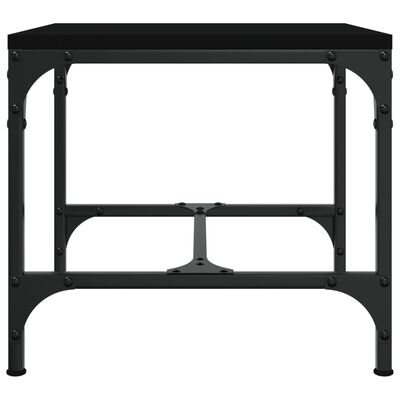 vidaXL Kavos staliukas, juodos spalvos, 50x50x35cm, apdirbta mediena
