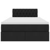 vidaXL Lova su daiktų laikymo vieta ir LED Juoda 120 x 200 cm