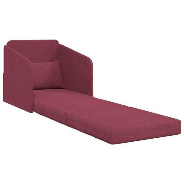 vidaXL Sofa lova 60cm Vyno raudona audinys