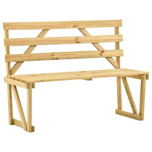 vidaXL Sodo suoliukas, 120cm, impregnuota pu&scaron;ies mediena