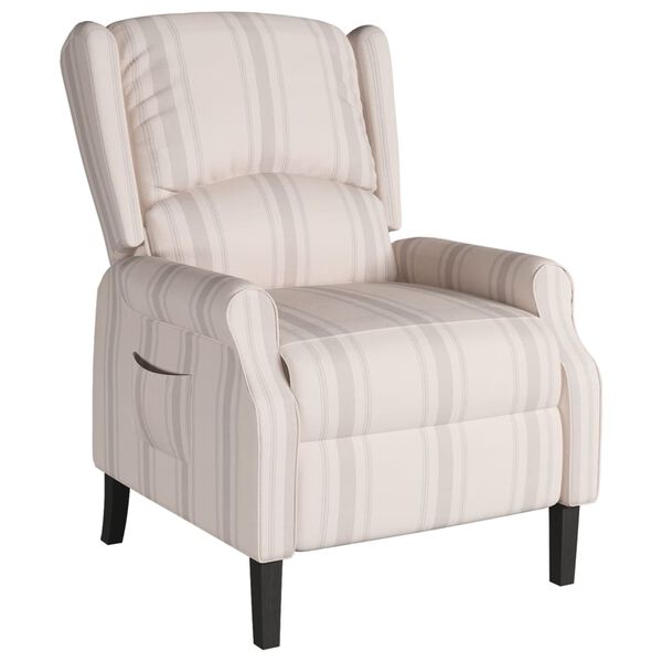 vidaXL Atlo&scaron;iamas krėslas, audinys su lino ra&scaron;tais