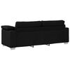 vidaXL Sofa Juoda 219 x 77 x 82 cm audinys