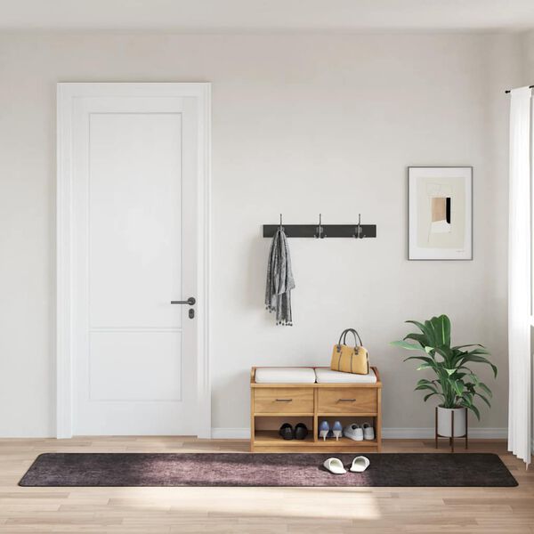 vidaXL Kilimas, antracito spalvos, 80x300cm, skalbiamas