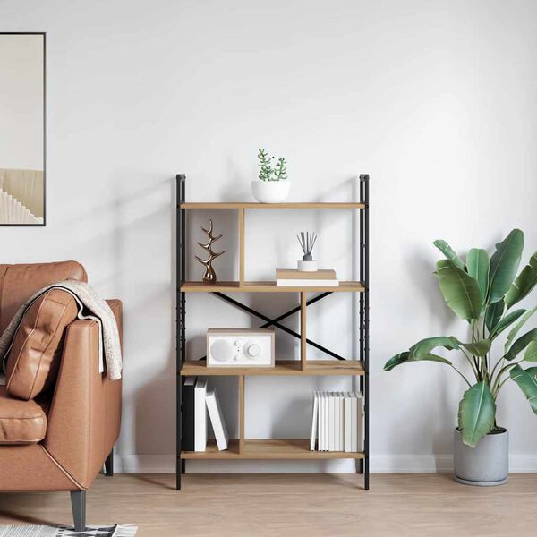 vidaXL Knygų lentyna Amatininkų ąžuolas 75 x 30 x 123,5 cm