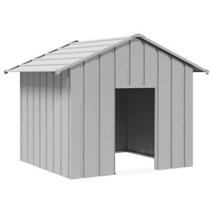 vidaXL &scaron;unų namelis su stogu 131x101x102 cm cinkuoto plieno