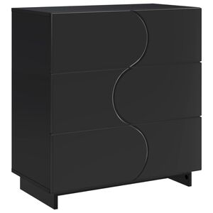 vidaXL Komoda Juoda 70 x 38 x 75 cm Apdirbta mediena