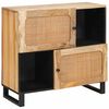 vidaXL Kabalas Ruda 80 x 33 x 75 cm Kietas mango medis