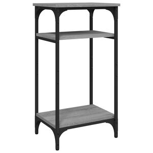 vidaXL &Scaron;oninis staliukas, pilkas ąžuolo, 40x30x75cm, apdirbta mediena