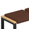 vidaXL Suoliuko pagalvė 2 pcs Dirbtinė oda Ruda Gylis 35 cm