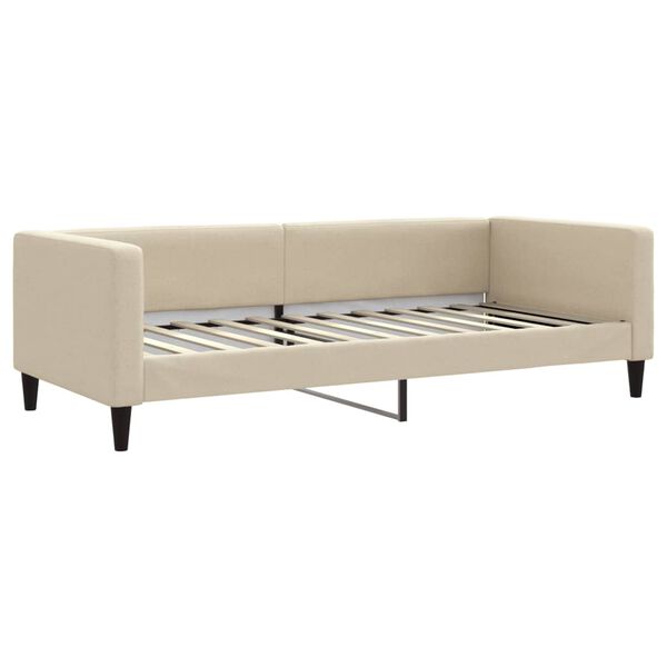 vidaXL Sofa, kreminės spalvos, 90x200cm, audinys