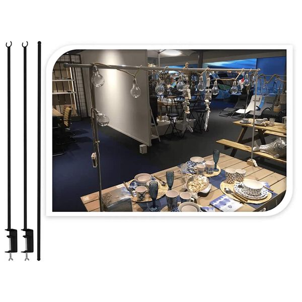 ProGarden Stovas stalo dekoravimui su spaustukais, juodas, metalas