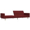 vidaXL Dvivietė sofa-lova, raudonojo vyno spalvos, audinys
