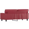 vidaXL Dvivietė sofa, raudonojo vyno spalvos, 140cm, dirbtinė oda