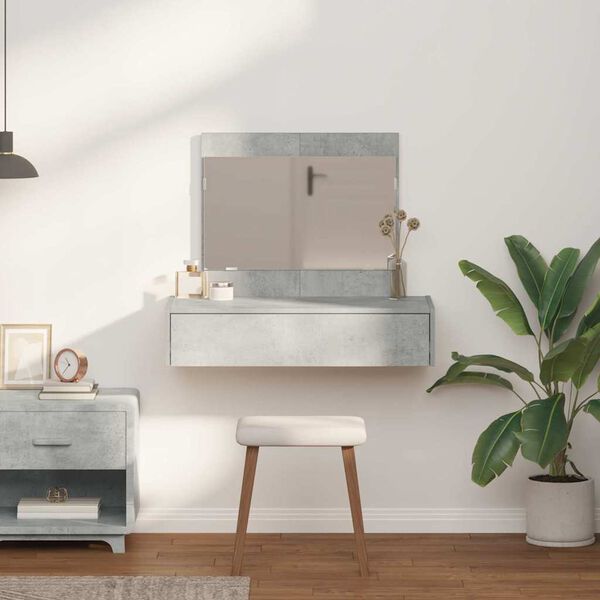vidaXL Makiažo stalas Pilka 83 x 40 x 70 cm Apdirbta mediena