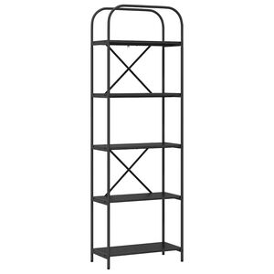 vidaXL Knygų lentyna Juodas ąžuolas 60 x 30 x 183 cm Apdirbta mediena