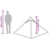 vidaXL Stovyklavimo palapinė, balta, dvivietė, tamsinantis audinys