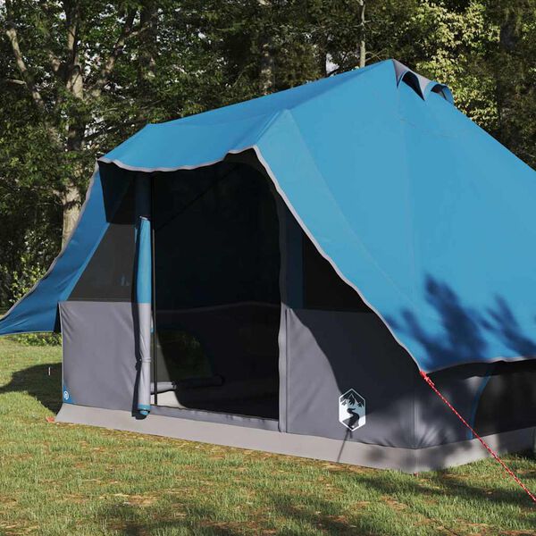 vidaXL Tipi palapinė su stogu Mėlyna 358 x 296 x 258 cm tafta