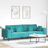 vidaXL Aksominė sofa su pagalve Turkio 208 cm Aksomas