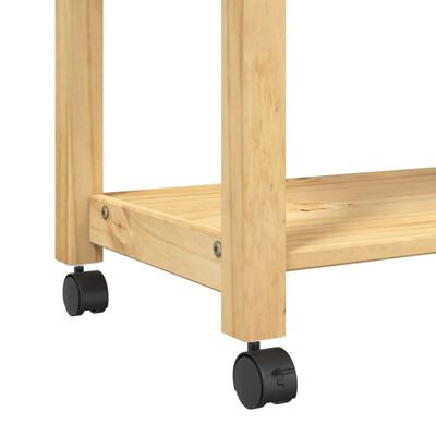 vidaXL Virtuvės vežimėlis MONZA, 60x40x90cm, pušies medienos masyvas