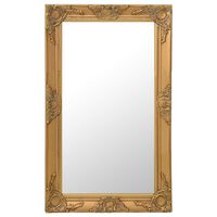 vidaXL Sieninis veidrodis, aukso spalvos, 50x80cm, barokinis stilius