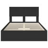 vidaXL Saugos lova su galvūgalio Juoda 135 x 190 cm Apdirbta mediena