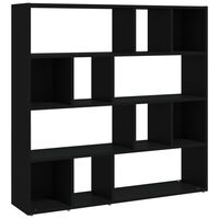 vidaXL Spintelė knygoms/kambario pertvara, juoda, 105x24x102cm