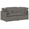 vidaXL Modulinė sofa su pagalvėlėmis, &scaron;viesiai pilka, velvetas, audinys