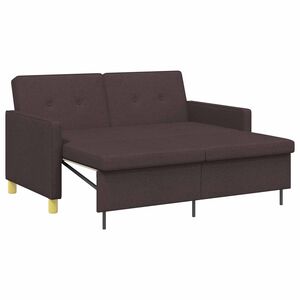 vidaXL I&scaron;traukiama sofa-lova Tamsiai rudas Audinys