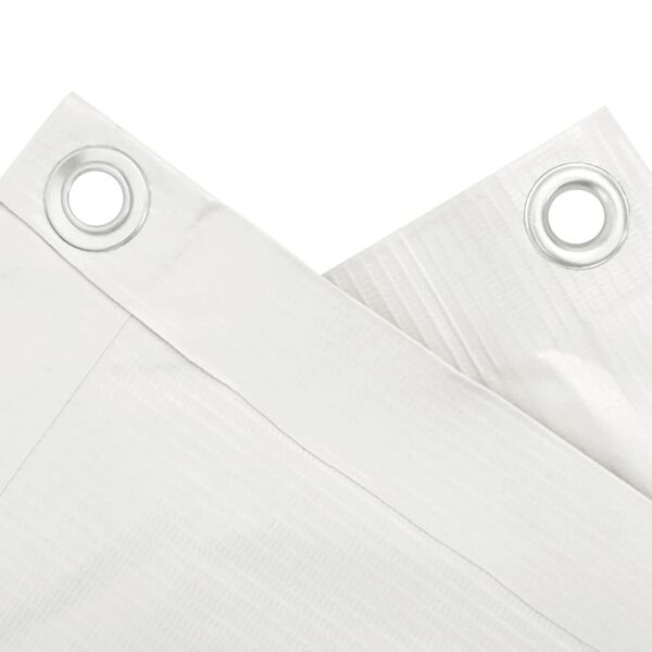 vidaXL Privatumo suteikianti balkono pertvara, balta, 800x120cm, PVC