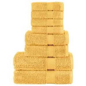 vidaXL Rank&scaron;luosčių rinkinys SOLUND, 8vnt., auksiniai, 600g/m&sup2;