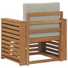 vidaXL Lauko sofos komplektas su pagalve Natūrali 79 x 63 x 73 cm