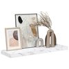 vidaXL Sieninė lentyna Balti marmuro 80 x 23,5 x 4 cm Apdirbta mediena