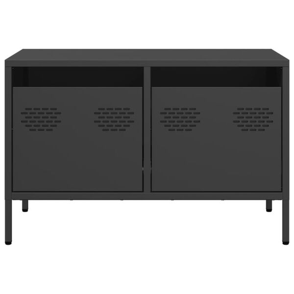 vidaXL Televizoriaus spintelė, juodos, 68x39x43,5cm, plienas