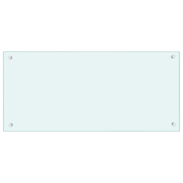 vidaXL Virtuvės sienelė, pieno spalvos, 90x40cm, grūdintas stiklas
