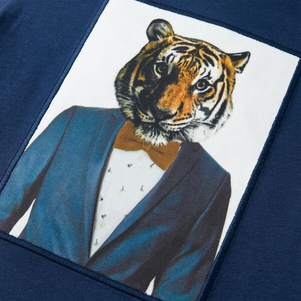 Vaikiški marškinėliai trumpomis rankovėmis, tamsūs mėlyni, 92 dydžio