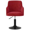 vidaXL Pasukama valgomojo kėdė, raudonojo vyno spalvos, aksomas