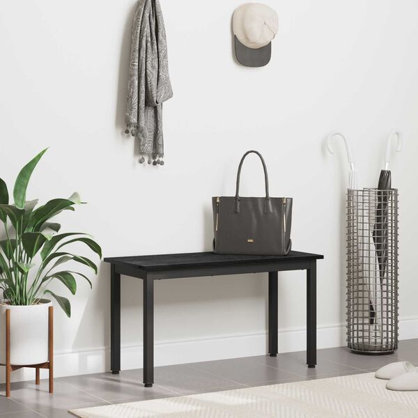 vidaXL suoliukas Juodas ąžuolas 80 x 35 x 45 cm Apdirbta mediena