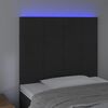 vidaXL Galvūgalis su LED, juodos spalvos, 80x5x118/128cm, aksomas
