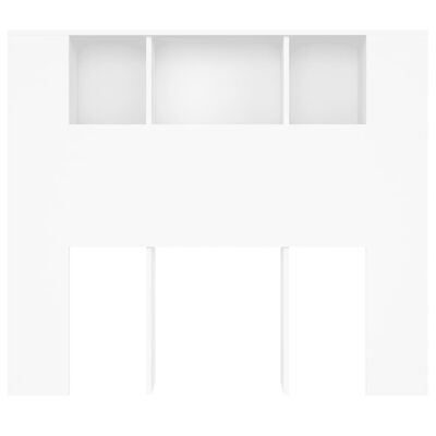 vidaXL Galvūgalis-spintelė, baltos spalvos, 120x18,5x102,5cm