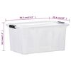vidaXL Daiktadėžės su dangčiais, 2vnt., skaidrios, 14l