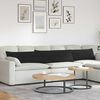 vidaXL Sofa Pagalvės 2 pcs Juoda 200 x 40 cm audinys
