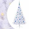 vidaXL Dirbtinė Kalėdų eglutė su 150 LED Balta 150 cm PVC ir Plienas