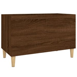 vidaXL Vinilinių plok&scaron;telių spintelė, ruda, 74,5x38x48cm, mediena